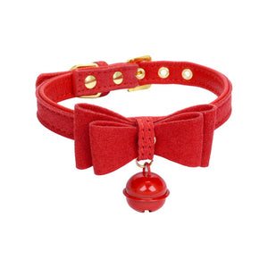 Cat Collar PU Leather Bells Necklace