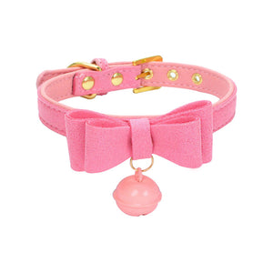 Cat Collar PU Leather Bells Necklace