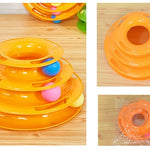 Three Levels pet cat toy Tower Tracks Disc