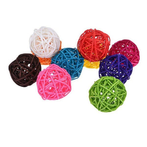 Colorful Rattan Balls Parrot Toys