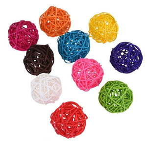 Colorful Rattan Balls Parrot Toys