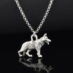 3D Vintage Silver Color German Shepherd