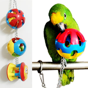 Pet Bird Plastic Chew Ball Chain Cage