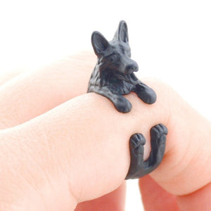 German Shepherd & Blue Heeler Dog Wrap Ring