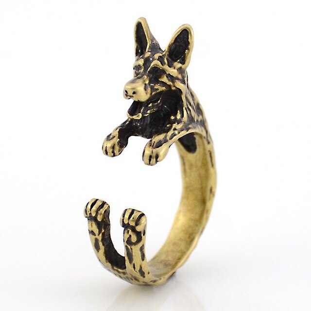 German Shepherd & Blue Heeler Dog Wrap Ring